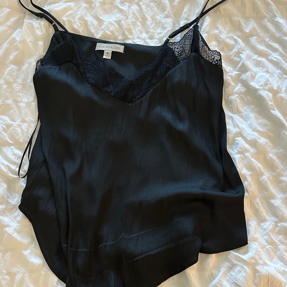 Allison Joy Black Camisole with Lace Detail